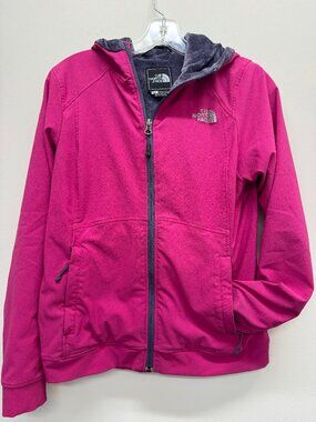 The North Face Shelbe Raschel Hoodie Fusia/Gray Gorpcore Soft Shell Jacket - S